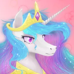 Size: 1000x1000 | Tagged: artist:sasho1223, derpibooru import, portrait, princess celestia, safe, solo