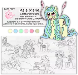 Size: 1280x1237 | Tagged: artist:aisu-isme, ask the creepy ponies, cephy, derpibooru import, freckles, oc, oc:kala marie, original species, reference sheet, safe, squid, tentacles, unofficial characters only, wat