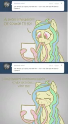 Size: 700x1264 | Tagged: artist:aisu-isme, ask the creepy ponies, blushing, derpibooru import, pony prom, safe, squid, tentacles