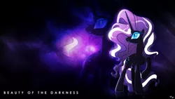 Size: 1920x1080 | Tagged: artist:fillynix-artz, artist:jeatz-axl, dark, derpibooru import, double, flowing mane, galaxy, milky way galaxy, nebula, nightmare rarity, rarity, safe, space, stars, text, vector, wallpaper