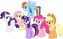 Size: 8000x4981 | Tagged: safe, artist:aethon056, derpibooru import, applejack, fluttershy, pinkie pie, rainbow dash, rarity, twilight sparkle, twilight sparkle (alicorn), alicorn, pony, do princesses dream of magic sheep, .svg available, absurd resolution, female, mane six, mare, simple background, transparent background, vector