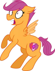 Size: 4000x5198 | Tagged: safe, artist:lisa400, derpibooru import, scootaloo, pegasus, pony, .svg available, absurd resolution, colored wings, colored wingtips, female, filly, horses doing horse things, open mouth, rearing, scared, shocked, shrunken pupils, simple background, solo, spread wings, startled, the cmc's cutie marks, transparent background, vector, wide eyes