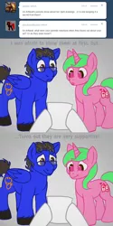 Size: 700x1400 | Tagged: artist:aisu-isme, ask the creepy ponies, derpibooru import, father, mother, oc, oc:artbeat, parent, safe, unofficial characters only