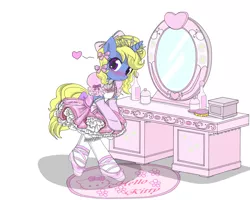 Size: 3000x2400 | Tagged: artist:avchonline, ballet, ballet slippers, canterlot royal ballet academy, clothes, crossdressing, derpibooru import, dress, femboy, heart, hello kitty, male, oc, oc:azure/sapphire, safe, sanrio, sissy, solo, stockings, tutu, unofficial characters only