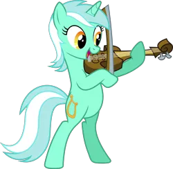 Size: 3774x3676 | Tagged: safe, artist:shutterflyyay, derpibooru import, lyra heartstrings, pony, bipedal, fiddle, musical instrument, simple background, solo, transparent background, vector