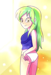 Size: 2362x3472 | Tagged: suggestive, artist:sumin6301, derpibooru import, lemon zest, equestria girls, friendship games, ass, breasts, busty lemon zest, clothes, female, looking at you, looking back, panties, sideboob, solo, solo female, stupid sexy lemon zest, tanktop, underwear, white underwear, zestybutt