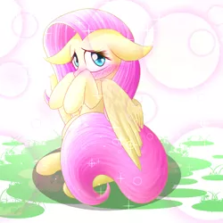 Size: 1500x1500 | Tagged: artist:phoenixperegrine, blushing, cute, derpibooru import, floppy ears, fluttershy, looking at you, safe, shy, shyabetes, solo