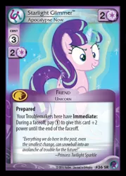 Size: 357x500 | Tagged: safe, derpibooru import, starlight glimmer, ccg, enterplay, marks in time, merchandise