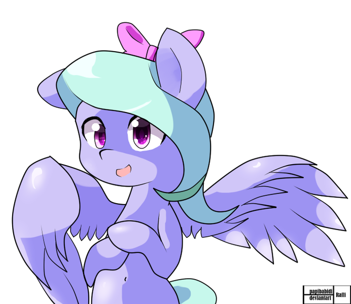 Size: 720x624 | Tagged: safe, artist:papibabidi, derpibooru import, flitter, pony, bipedal, simple background, solo, spread wings