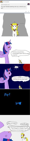 Size: 1024x4747 | Tagged: safe, artist:ask-luciavampire, derpibooru import, twilight sparkle, twilight sparkle (alicorn), oc, alicorn, pony, vampire, vampony, tumblr:ask-luciavampire, alicorn oc, ask, big, dialogue, looking up, onomatopoeia, shadow, tumblr