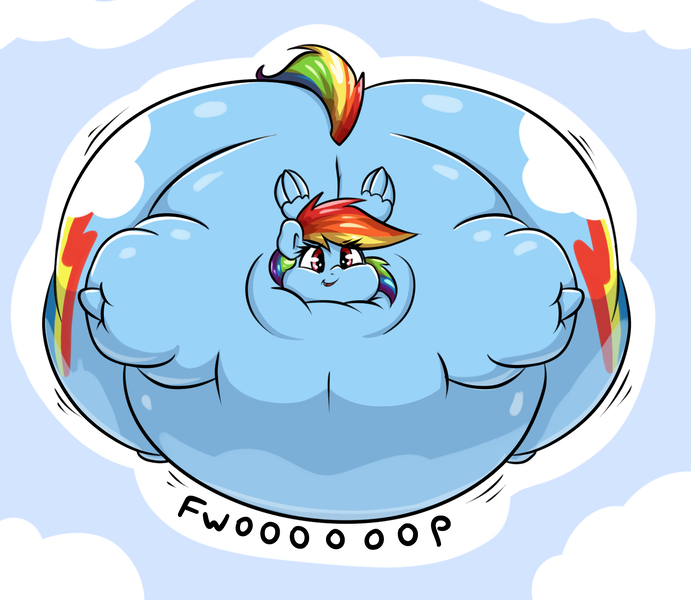 Size: 1670x1450 | Tagged: artist:graphenescloset, blimp, cute, derpibooru import, faic, impossibly large belly, inflation, questionable, rainblimp dash, rainbow dash, smug, smugdash