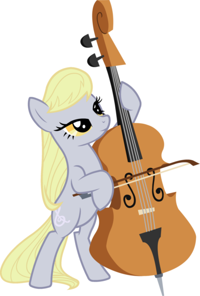 Size: 734x1088 | Tagged: safe, artist:blah23z, derpibooru import, edit, derpy hooves, octavia melody, pony, bipedal, cello, fusion, hoof hold, musical instrument, palette swap, recolor, simple background, solo, tavified, transparent background, vector