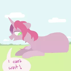 Size: 1500x1500 | Tagged: artist:nobody, derpibooru import, dialogue, heart eyes, macro, oc, oc:gloomy, oc:marker pony, safe, size difference, unofficial characters only, wingding eyes