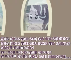 Size: 1360x1148 | Tagged: derpibooru import, expand dong, exploitable meme, meme, safe, skeeter davis, solo, song reference, starlight glimmer, the crystalling, the end of the world