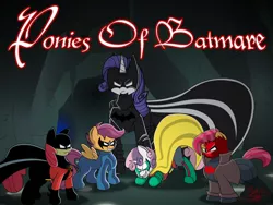 Size: 1024x768 | Tagged: apple bloom, artist:killkatt, babs seed, batman, batman and robin, bruce wayne, damian wayne, dc comics, derpibooru import, dick grayson, jason todd, nightwing, parody, rarity, red hood, red robin, robin, safe, scootaloo, sweetie belle, tim drake