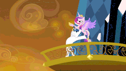 Size: 960x540 | Tagged: animated, derpibooru import, edit, edited screencap, epic wife tossing, fastball special, horn crystals, loop, princess cadance, reversed, safe, screencap, shining armor, the crystal empire