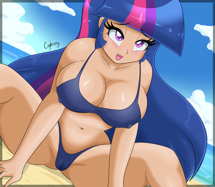 Size: 6468x5632 | Tagged: absurd resolution, artist:thebrokencog, bikini, breasts, busty twilight sparkle, cameltoe, clothes, derpibooru import, erect nipples, female, human, humanized, nipple outline, nudity, questionable, solo, solo female, swimsuit, twilight sparkle