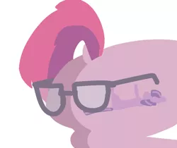 Size: 916x771 | Tagged: safe, artist:nobody, derpibooru import, oc, oc:gloomy, unofficial characters only, pony, unicorn, butt, butt only, dock, female, glasses, lineless, literal smartass, plot, solo