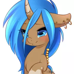 Size: 1000x1000 | Tagged: safe, artist:mrsremi, derpibooru import, oc, oc:raspberry, unofficial characters only, pony, unicorn, ear piercing, piercing, solo