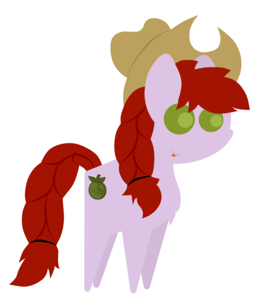 Size: 840x952 | Tagged: artist:noponespecial, chibi, cowboy hat, derpibooru import, hat, oc, oc:crab apple, safe, simple background, solo, transparent background, unofficial characters only