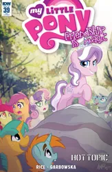 Size: 1248x1920 | Tagged: apple bloom, artist:tonyfleecs, comic, cover, cutie mark crusaders, derpibooru import, diamond tiara, hot topic, idw, safe, scootaloo, silver spoon, snails, snips, spoiler:comic, spoiler:comic39, sweetie belle