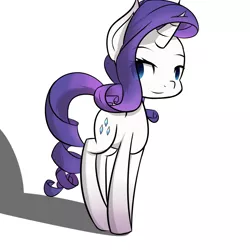 Size: 2000x2000 | Tagged: safe, artist:notten1, derpibooru import, rarity, pony, unicorn, cute, eye clipping through hair, female, mare, raribetes, simple background, solo, white background