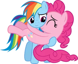 Size: 987x810 | Tagged: safe, derpibooru import, pinkie pie, rainbow dash, wonderbolts academy, bridal carry, carrying, cute, dashabetes, diapinkes, female, hug, lesbian, pinkiedash, shipping, simple background, transparent background, vector