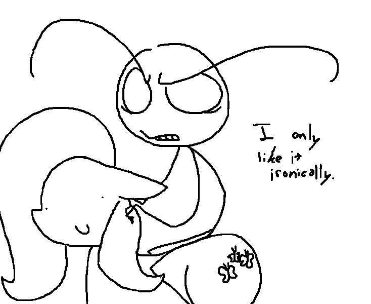 Size: 774x633 | Tagged: artist:the weaver, blatant lies, derpibooru import, dialogue, epic fail guy, eyebrows, fluttershy, horseback ride, human, irony, lineart, mane petting, monochrome, riding, safe, simple background, smiling, stick figure, white background