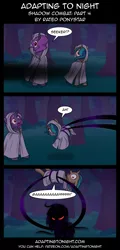 Size: 960x2000 | Tagged: safe, artist:terminuslucis, derpibooru import, vinyl scratch, oc, pony, unicorn, vampire, comic:adapting to night, comic:adapting to night: shadow combat, comic, cult, imminent death, this will end in death