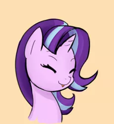 Size: 406x441 | Tagged: safe, artist:potzm, derpibooru import, edit, starlight glimmer, pony, unicorn, spoiler:s06, cropped, cute, eyes closed, female, glimmerbetes, mare, new hairstyle, smiling, solo, tongue out