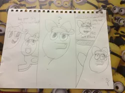 Size: 2592x1936 | Tagged: artist:paper pony artwork, artist:rihanna bell pepper, big nose, crazy face, derpibooru import, faic, oc, oc:green jelly, oc:nosybonk, oc:rihanna bell pepper, safe, unofficial characters only