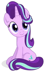 Size: 903x1417 | Tagged: safe, artist:negasun, derpibooru import, starlight glimmer, pony, unicorn, the crystalling, c:, cute, female, glimmerbetes, mare, simple background, sitting, smiling, solo, transparent background, vector