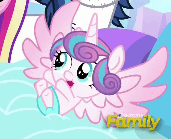 Size: 557x452 | Tagged: animated, cute, derpibooru import, diaper, discovery family logo, flurrybetes, gif, loop, perfect loop, princess flurry heart, safe, screencap, solo, the crystalling