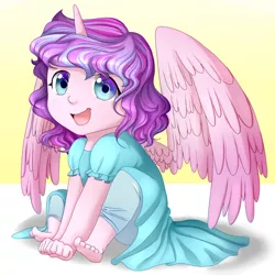 Size: 1500x1500 | Tagged: safe, artist:orauraa, derpibooru import, princess flurry heart, human, equestria girls, the crystalling, cute, equestria girls-ified, female, flurrybetes, horned humanization, humanized, solo, winged humanization
