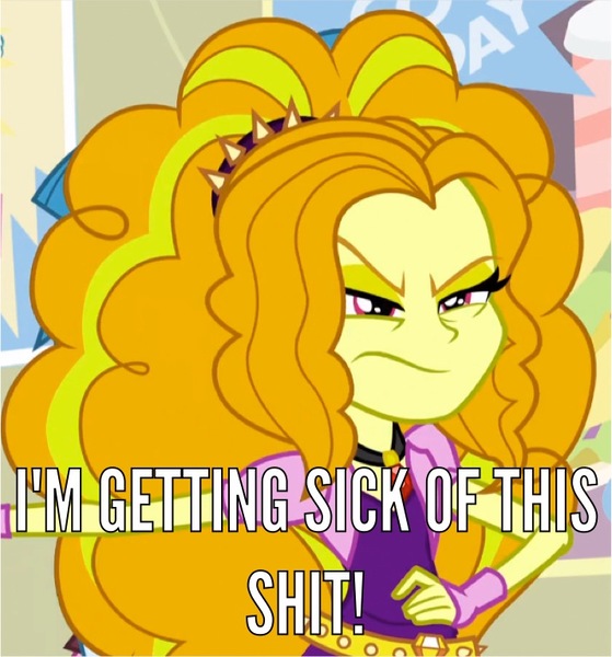 Size: 714x766 | Tagged: safe, derpibooru import, screencap, adagio dazzle, equestria girls, rainbow rocks, angry, angrygio, meme, solo, unamused, vulgar