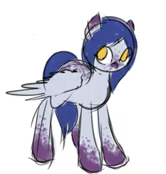 Size: 527x552 | Tagged: safe, artist:adamscage, derpibooru import, oc, oc:andromeda, unofficial characters only, pegasus, pony, magical lesbian spawn, offspring, parent:derpy hooves, parent:twilight sparkle, parents:twerpy, solo