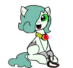 Size: 640x600 | Tagged: alternate color palette, amulet, artist:ficficponyfic, bandage, child, color, colored, color edit, colt quest, cuffs, cute, derpibooru import, edit, foal, hnnng, oc, oc:emerald jewel, restrained, rope, suggestive, unofficial characters only