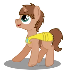 Size: 1200x1200 | Tagged: safe, artist:peternators, derpibooru import, oc, oc:heroic armour, unofficial characters only, pony, unicorn, cadet, colt, looking up, male, royal guard, smiling, solo, younger