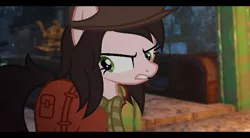 Size: 809x446 | Tagged: artist:pegasski, clothes, crossover, derpibooru import, fallout, fallout 4, hat, piper wright, ponified, safe, scarf, solo