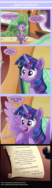 Size: 1200x4298 | Tagged: safe, artist:edowaado, derpibooru import, princess celestia, spike, starlight glimmer, twilight sparkle, twilight sparkle (alicorn), alicorn, pony, the crystalling, comic, dialogue, female, frown, lesson, letter, mare, open mouth, scroll, smiling, smirk, spread wings, starry eyes, uselesstia, wide eyes, wingboner, wingding eyes