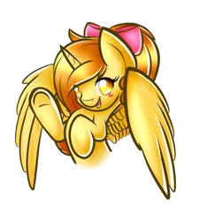 Size: 800x887 | Tagged: safe, artist:ikuvaito, derpibooru import, oc, oc:buttercup, unofficial characters only, alicorn, pony, solo