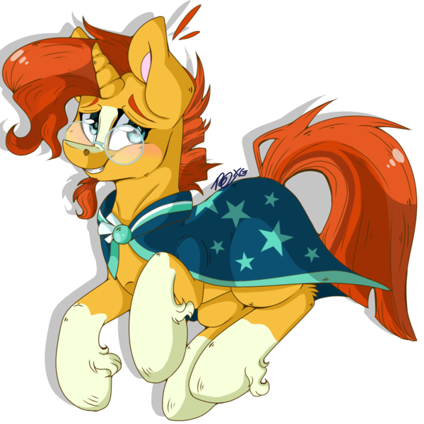 Size: 4096x4096 | Tagged: dead source, safe, artist:doodlehorse, derpibooru import, sunburst, pony, unicorn, absurd resolution, blushing, solo, stallion