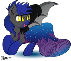 Size: 2825x2427 | Tagged: safe, artist:mirry92, derpibooru import, oc, unofficial characters only, bat pony, pony, 2016, clothes, digital art, dress, fangs, gala, gala dress, happy, silent, smiling, solo, wings