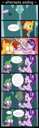 Size: 1700x5566 | Tagged: alternate ending, and then sex happened, artist:pandramodo, chair, comic, confused, derp, derpibooru import, dialogue, door, edit, female, flirting, good end, hitting, knock out, male, revenge, shipping, sparlight, spike, starlight glimmer, straight, suggestive, sunburst, sunburst abuse, the crystalling