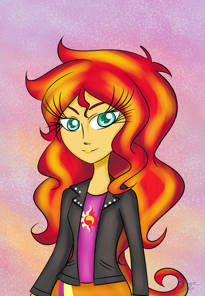 Size: 1600x2300 | Tagged: safe, artist:feibelle, derpibooru import, sunset shimmer, equestria girls, solo