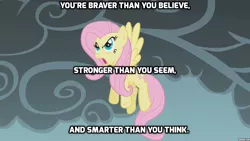 Size: 1280x720 | Tagged: safe, derpibooru import, edit, edited screencap, screencap, fluttershy, pegasus, pony, dragonshy, image macro, meme, quote, winnie the pooh