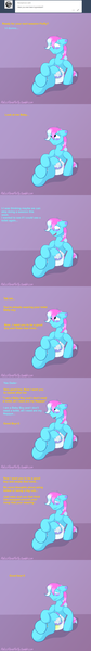 Size: 1000x7140 | Tagged: adult foal, artist:softandfluffy, derpibooru import, diaper, diaper fetish, hypnosis, hypnotized, mental regression, oc, oc:softandfluffy, pissing, poofy diaper, questionable, unofficial characters only, urine, wet diaper, wetting
