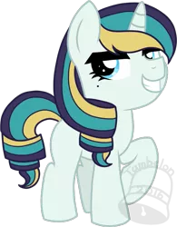 Size: 625x800 | Tagged: safe, artist:tambelon, derpibooru import, oc, oc:prima donna, unofficial characters only, pony, unicorn, female, filly, offspring, parent:coloratura, parent:prince blueblood, simple background, solo, transparent background, watermark