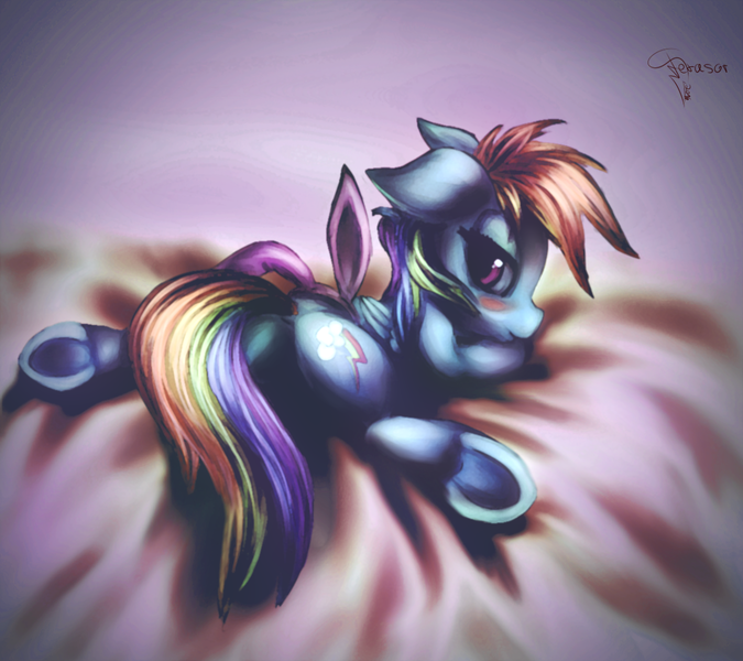 Size: 1200x1066 | Tagged: artist:ferasor, bunny ears, derpibooru import, plot, rainbow dash, solo, suggestive