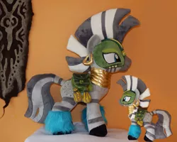 Size: 1600x1279 | Tagged: alternate timeline, artist:epicrainbowcrafts, chrysalis resistance timeline, derpibooru import, irl, mask, photo, plushie, resistance leader zecora, saddle bag, safe, solo, zebra, zecora